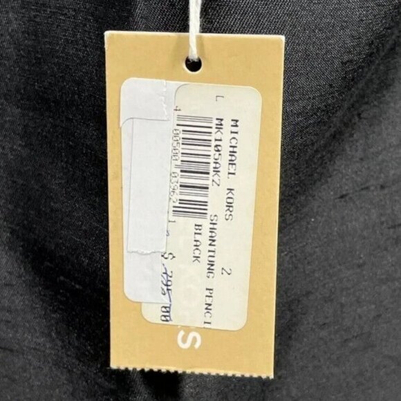 NEW Michael Kors Pencil Skirt Womens 2 black silk straight vintage designer - Picture 5 of 11